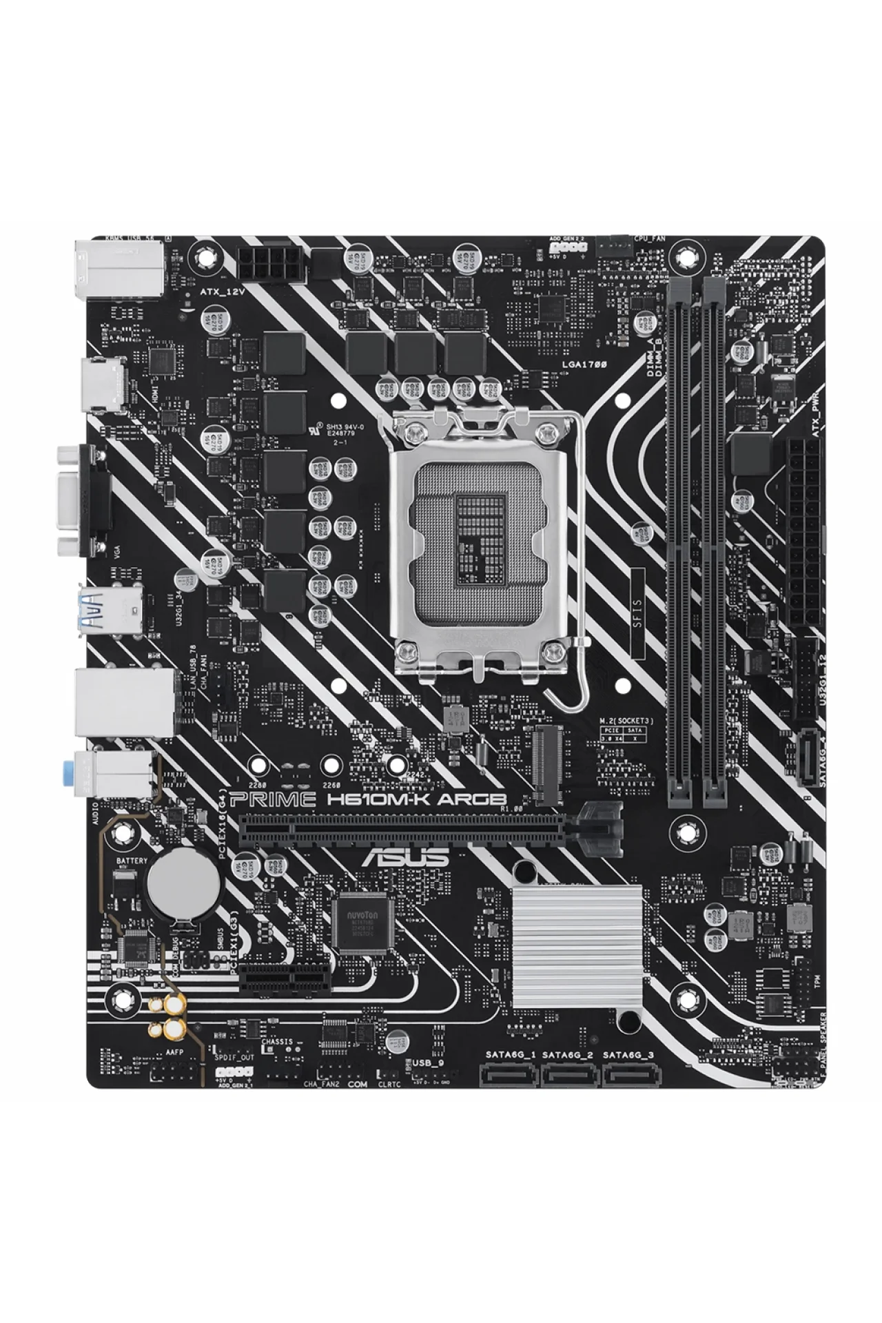 Asus Prime H610M-K ARGB 5600MHz DDR5 Soket 1700 M.2 HDMI mATX Anakart