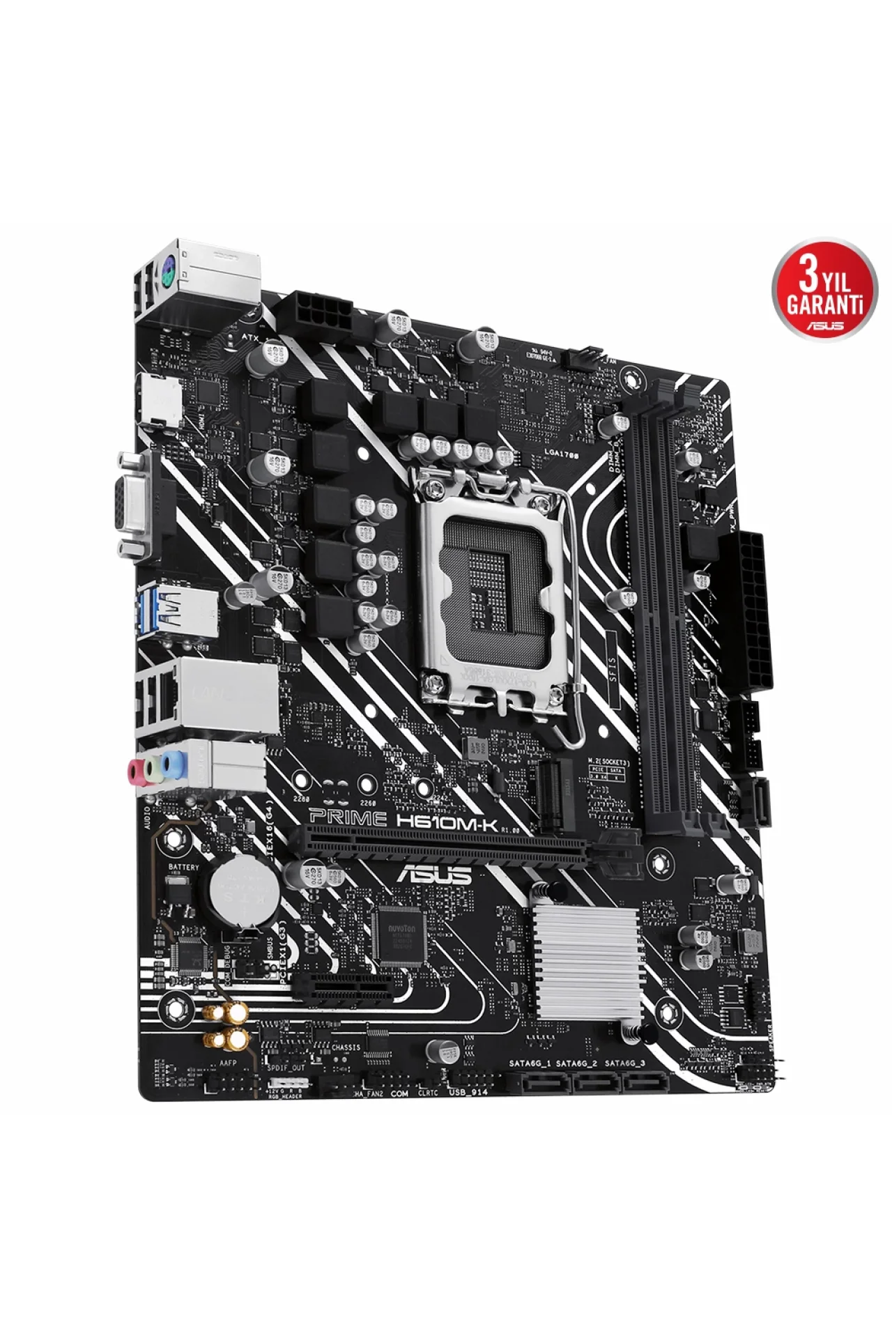 Asus Prime H610M-K 5600MHz DDR5 Soket 1700 M.2 HDMI mATX Anakart