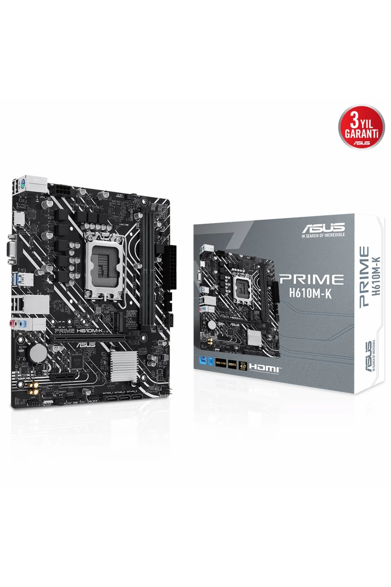 Asus Prime H610M-K 5600MHz DDR5 Soket 1700 M.2 HDMI mATX Anakart