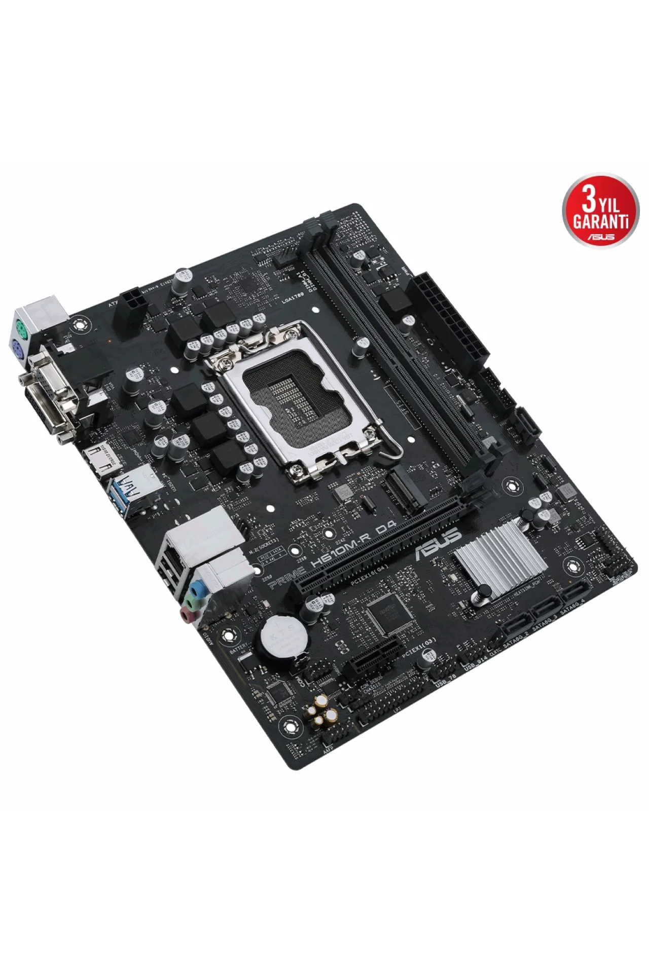Asus Prime H610M-R D4 3200MHz DDR4 Soket 1700 M.2 HDMI D-Sub DVI-D mATX Anakart