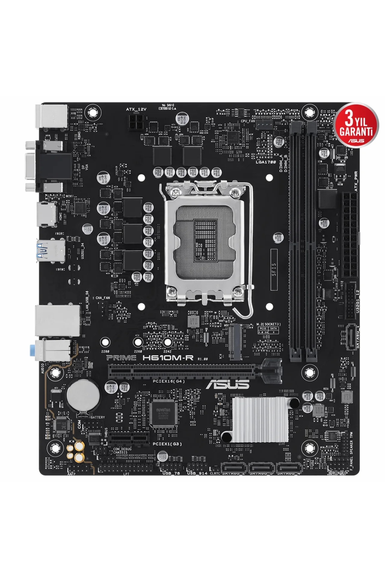 Asus Prime H610M-R-SI 5600MHz DDR5 Soket Anakart
