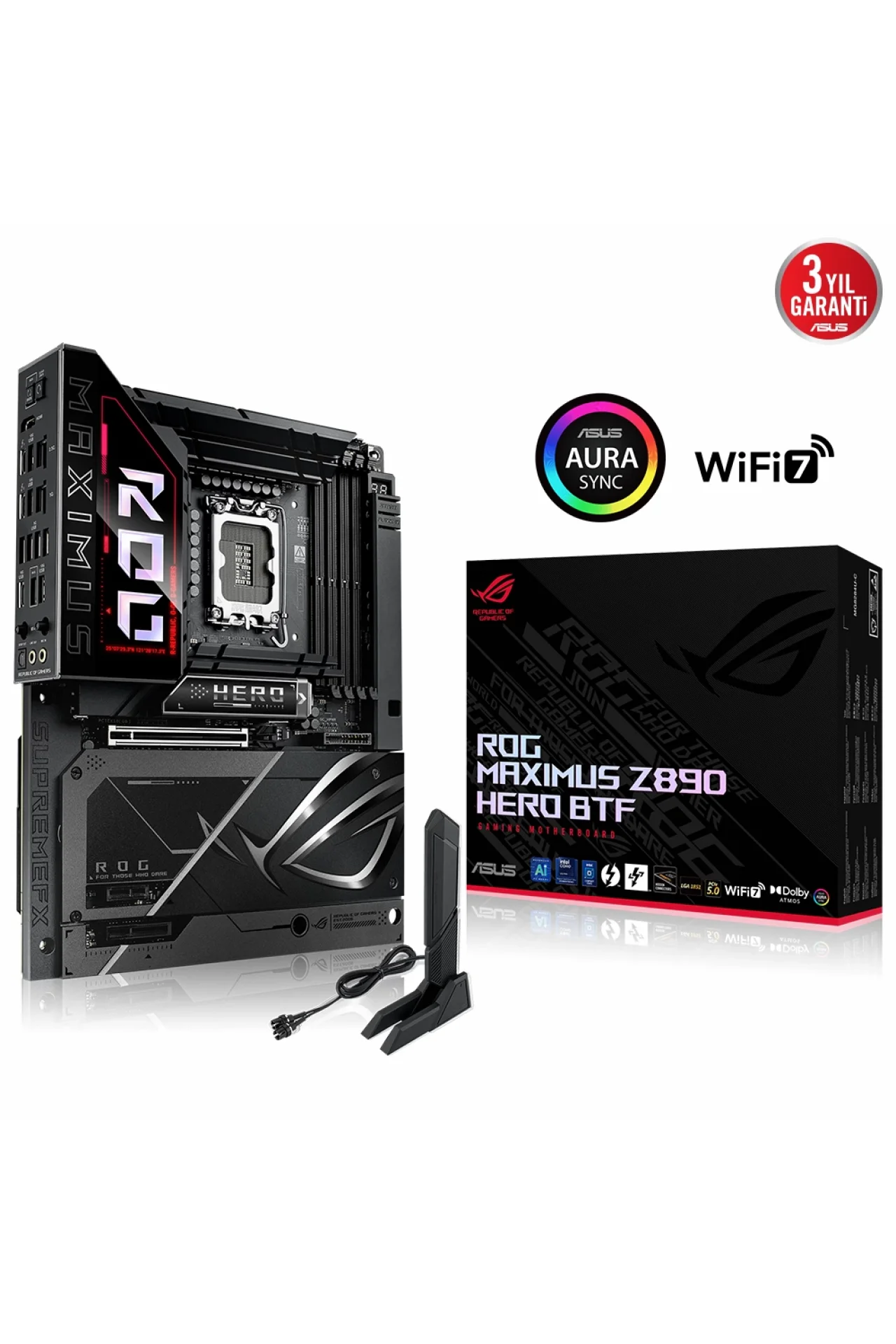 Asus ROG Maximus Z890 HERO BTF 9200MHz Anakart