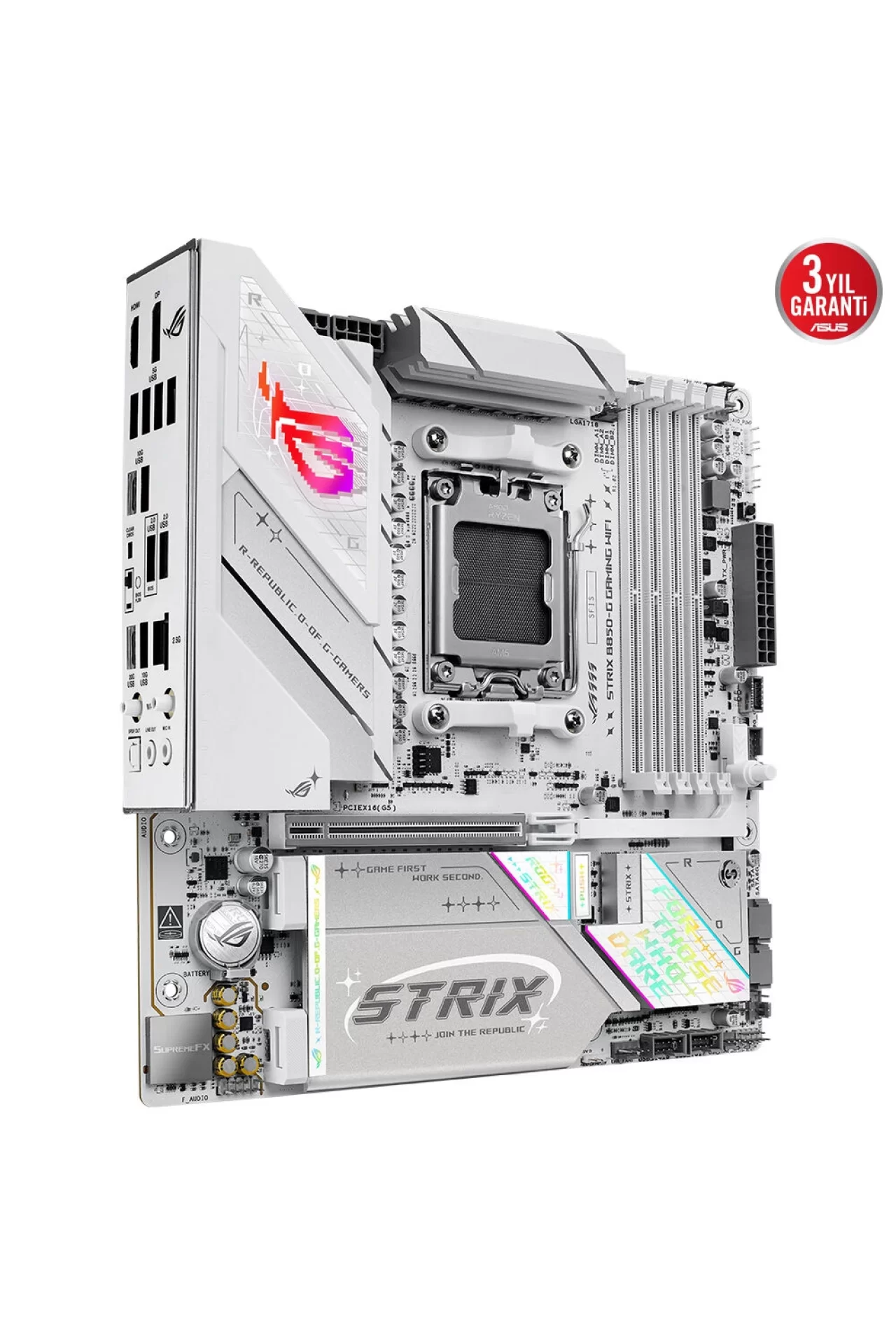 Asus ROG Strix B850-G Gaming WIFI 8000MHz (OC) DDR5 Soket AM5 M.2 HDMI DP mATX Anakart