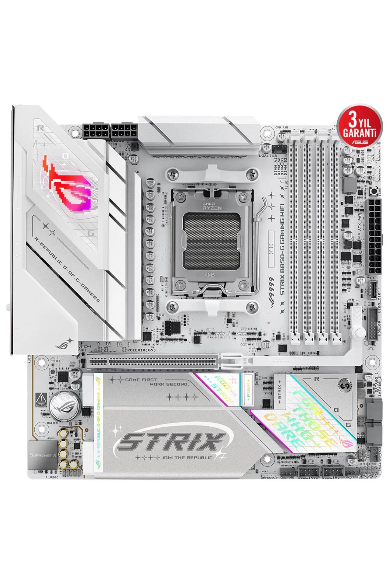 Asus ROG Strix B850-G Gaming WIFI 8000MHz (OC) DDR5 Soket AM5 M.2 HDMI DP mATX Anakart