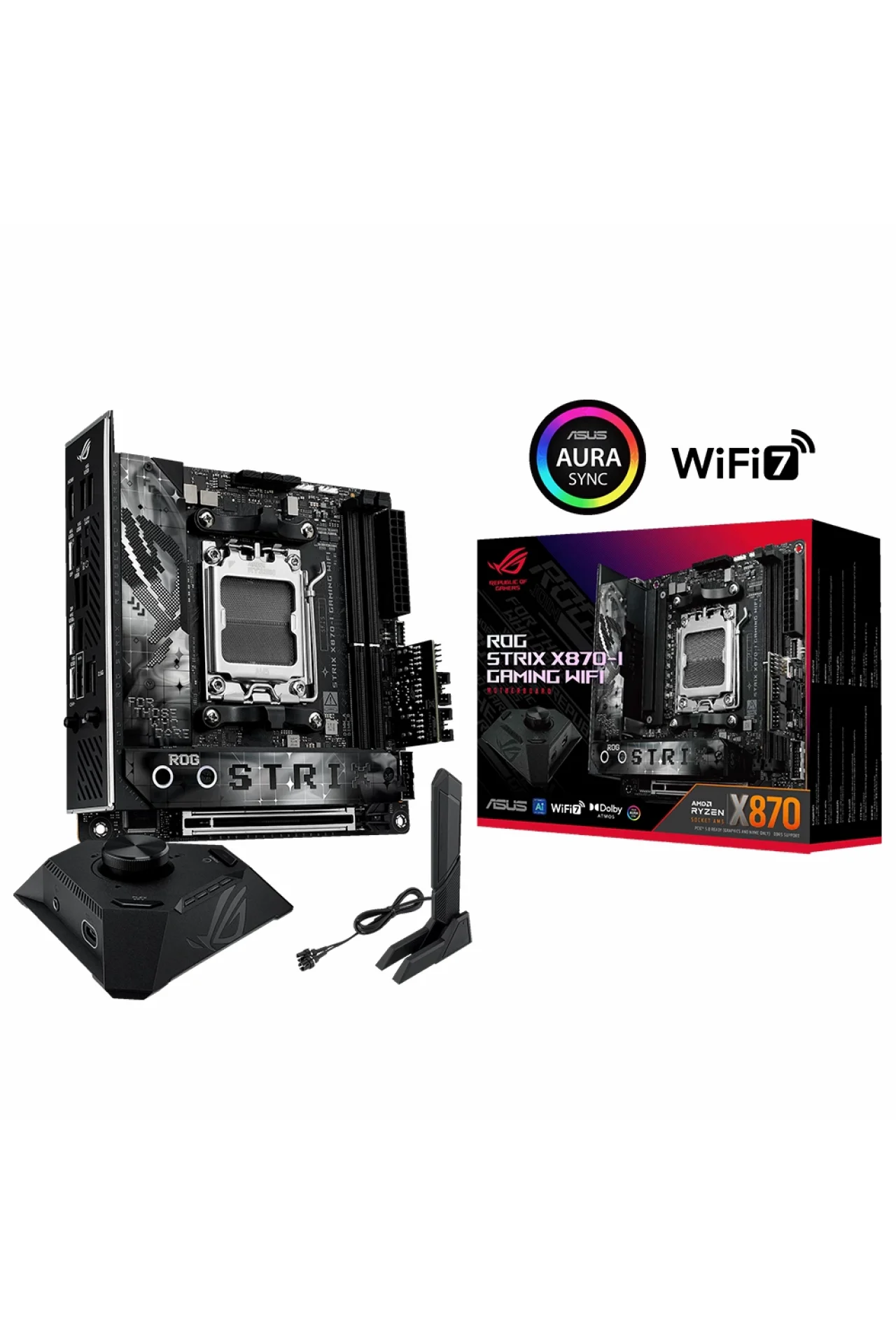 Asus ROG Strix X870-I Gaming WiFi 8600MHz(OC) DDR5 Soket AM5 M.2 HDMI Mini-ITX Anakart