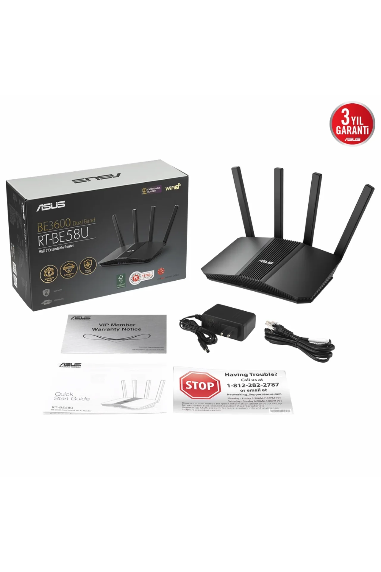 Asus RT-BE58U BE3600 Dual Band Wi-Fi 7 Extendable Router