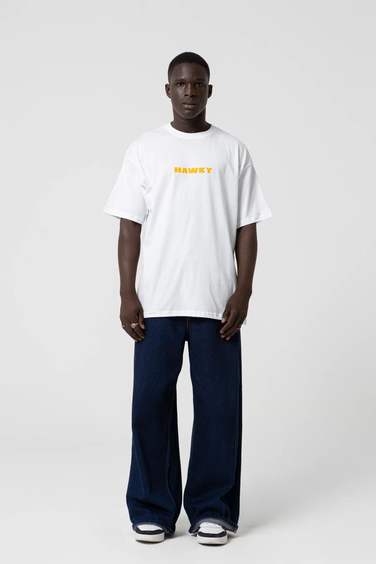 Tropical Oversize Beyaz T-Shirt