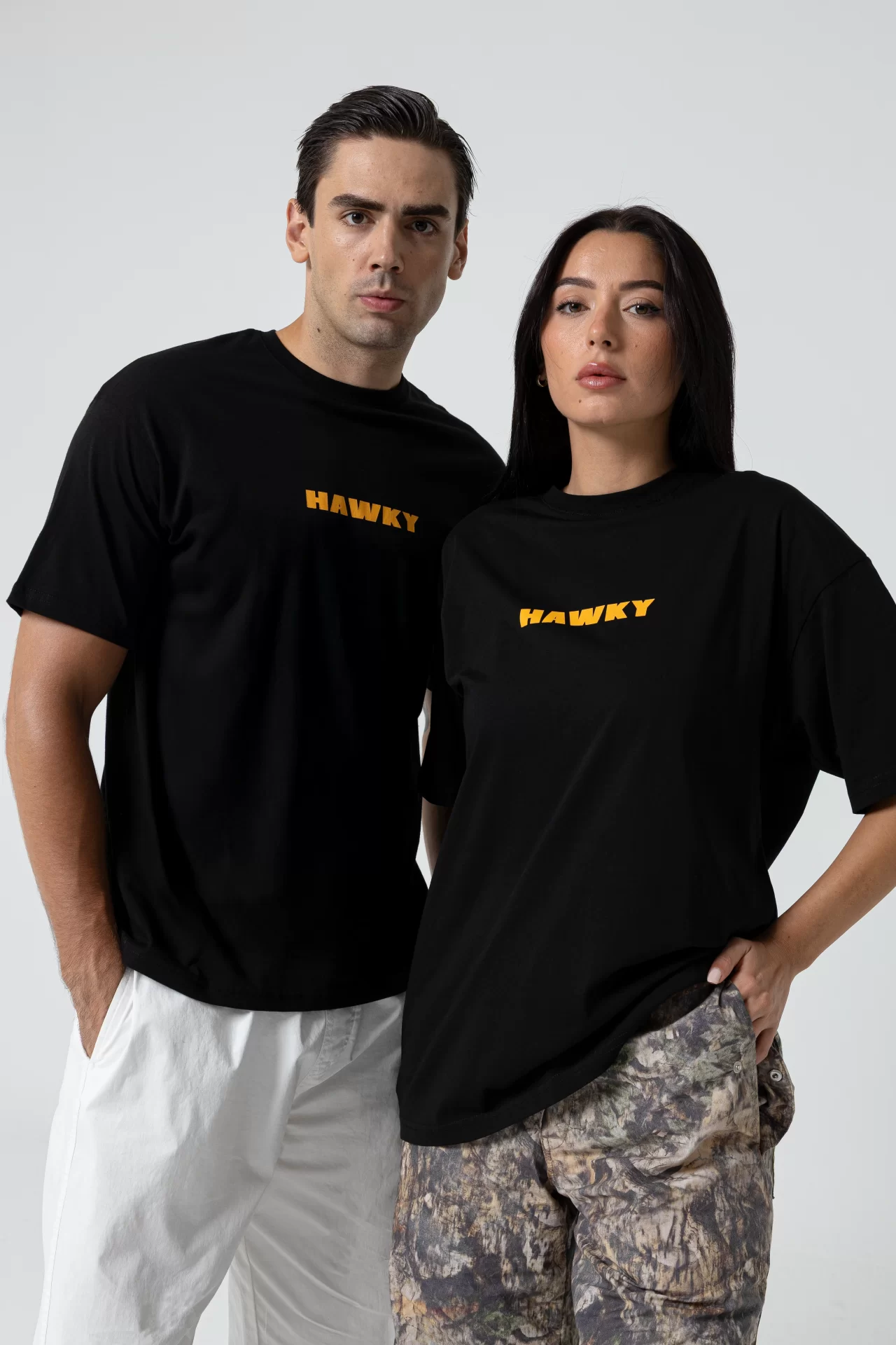 Tropical Oversize Siyah T-Shirt