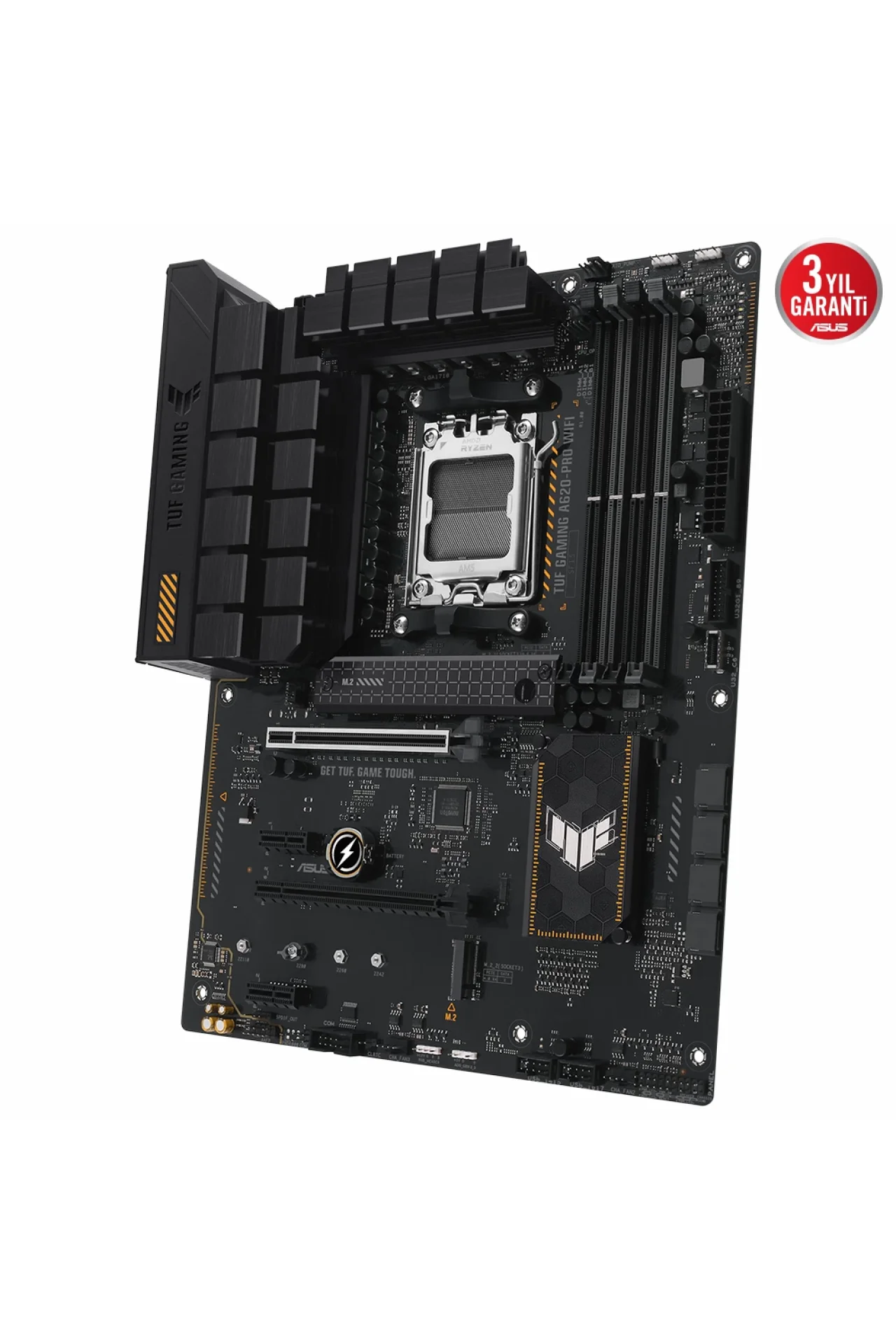 Asus Tuf Gaming A620-PRO WiFi 6400MHz (OC) DDR5 Soket AM5 M.2 HDMI DP ATX Anakart