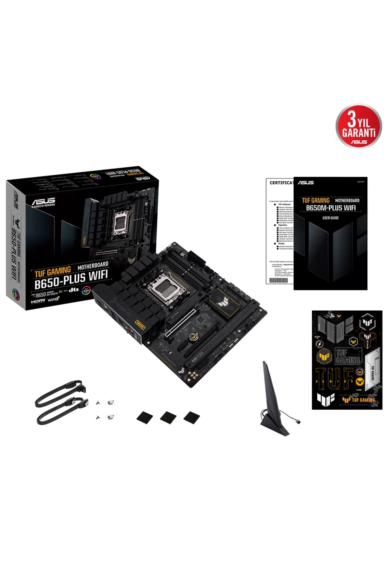Asus Tuf Gaming B650-Plus Wifi AM5 DDR5 Ses Glan DP