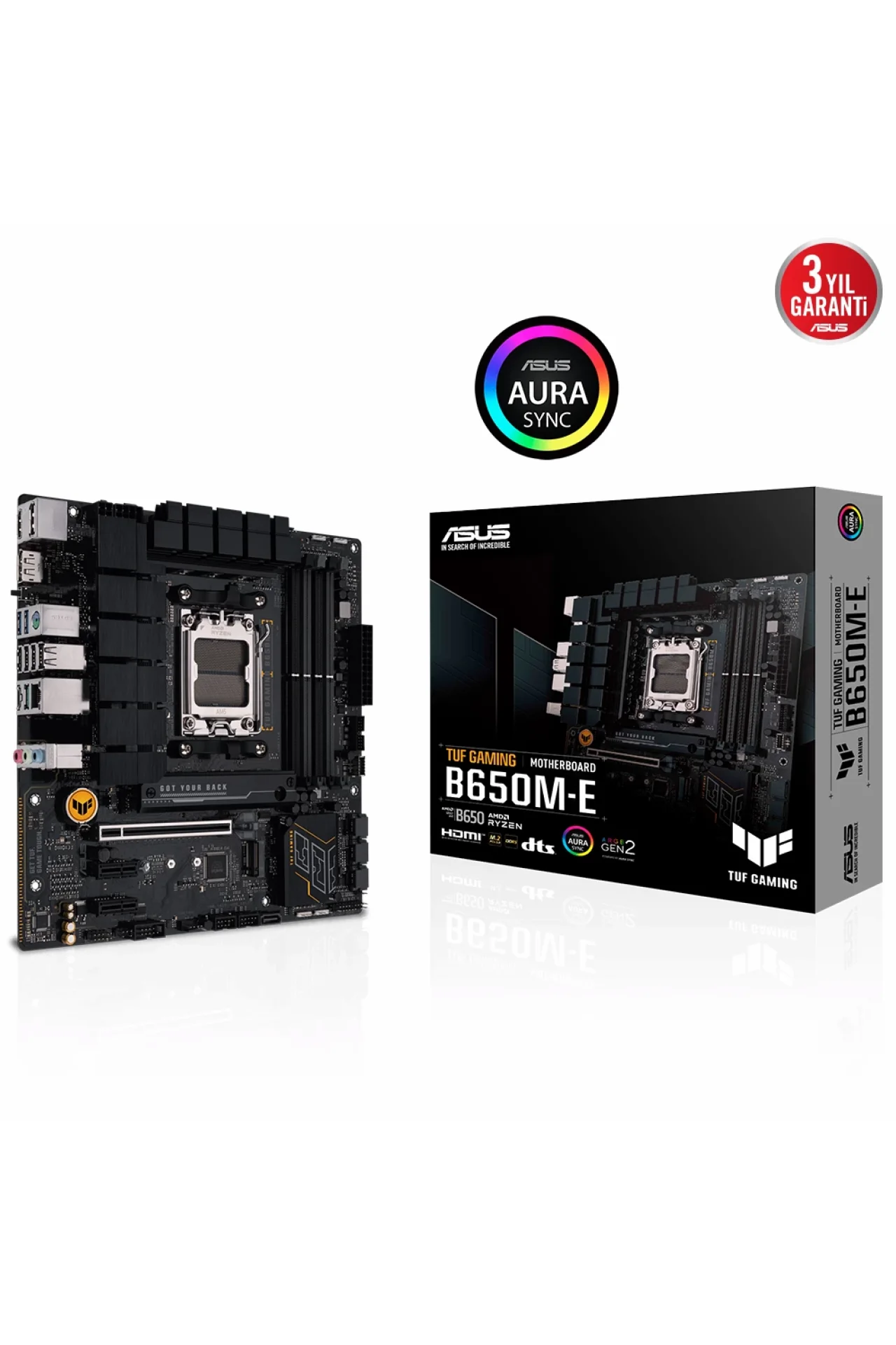 Asus Tuf Gaming B650M-E 6400MHz (OC) DDR5 Soket AM5 M.2 HDMI DP mATX Anakart
