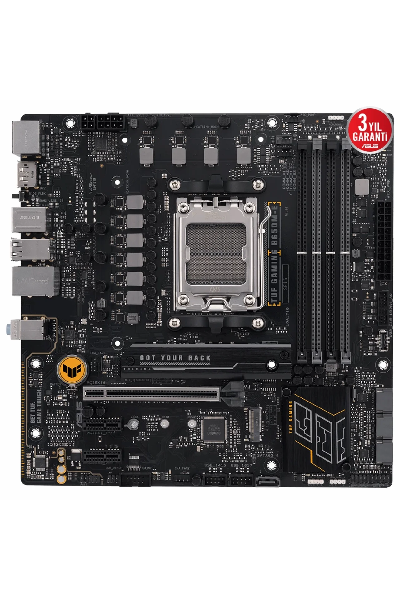 Asus Tuf Gaming B650M-E 6400MHz (OC) DDR5 Soket AM5 M.2 HDMI DP mATX Anakart