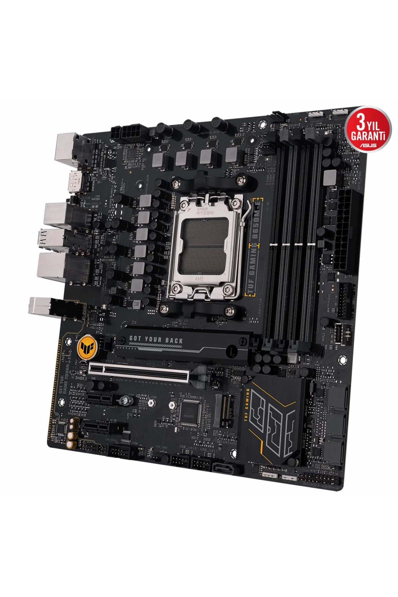 Asus Tuf Gaming B650M-E 6400MHz (OC) DDR5 Soket AM5 M.2 HDMI DP mATX Anakart