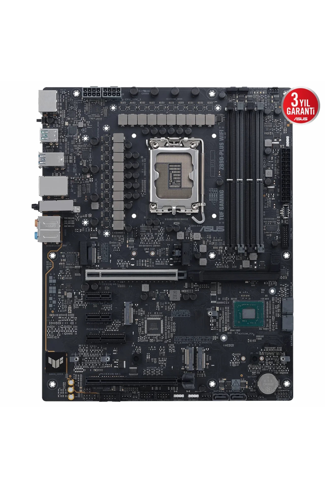 Asus TUF Gaming Z890-Plus WiFi 9066MHz (OC) DDR5 Soket LGA1851 M.2 HDMI DP ATX Anakart