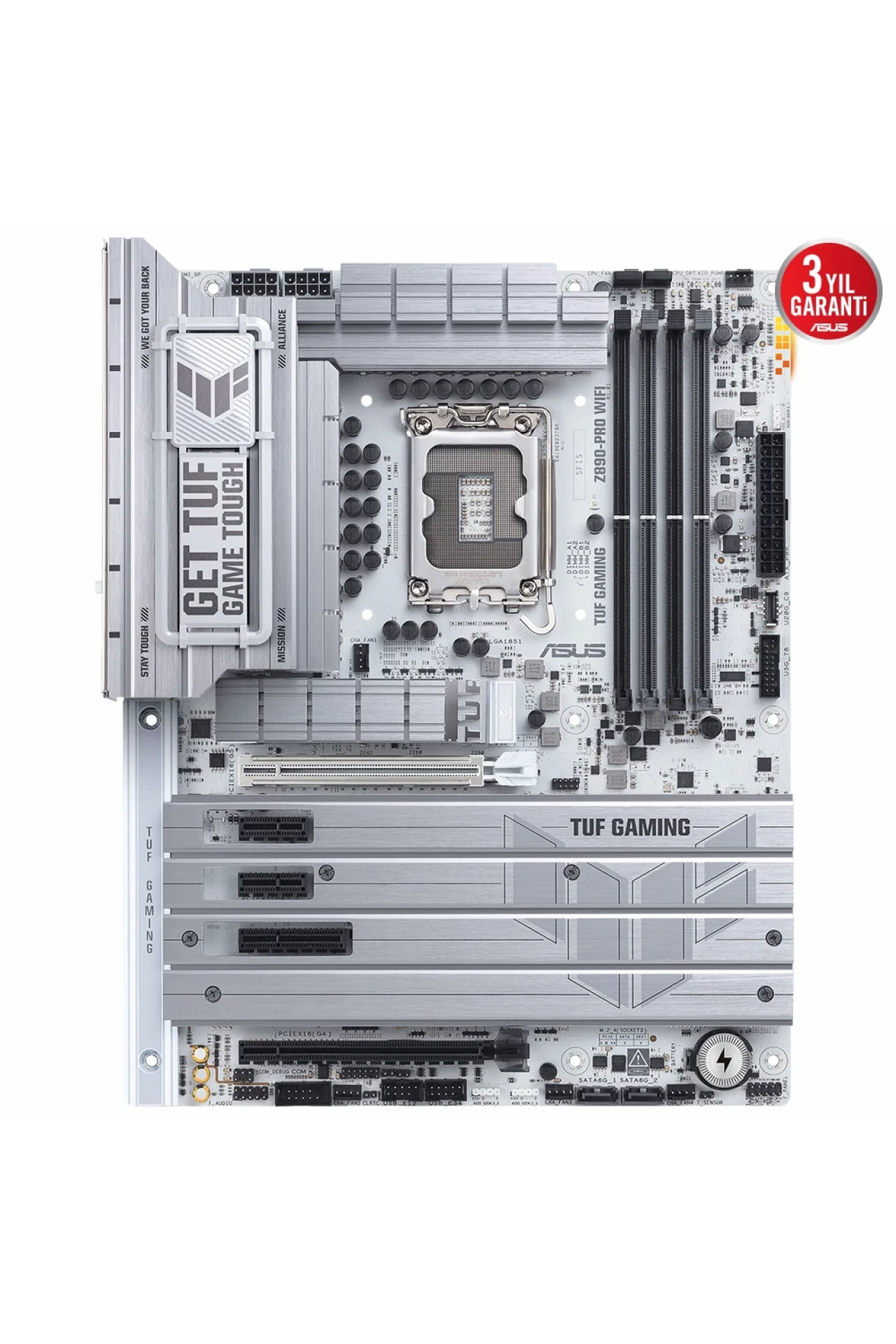Asus TUF Gaming Z890-Pro WiFi 9066MHz (OC) DDR5 Soket LGA1851 M.2 HDMI DP ATX Anakart