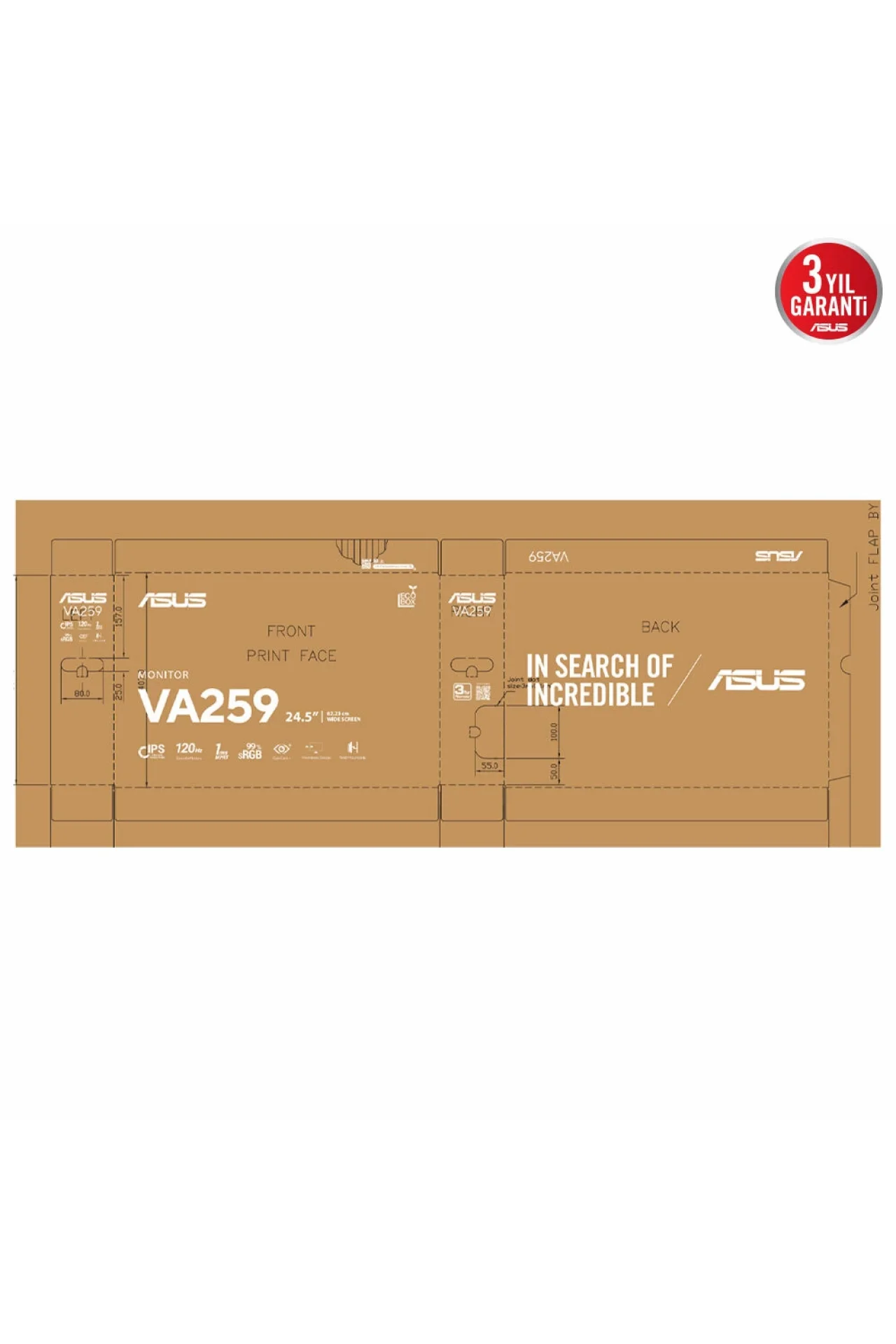 Asus VA259HGA 24.5 inç 120Hz 1ms Full HD Monitör