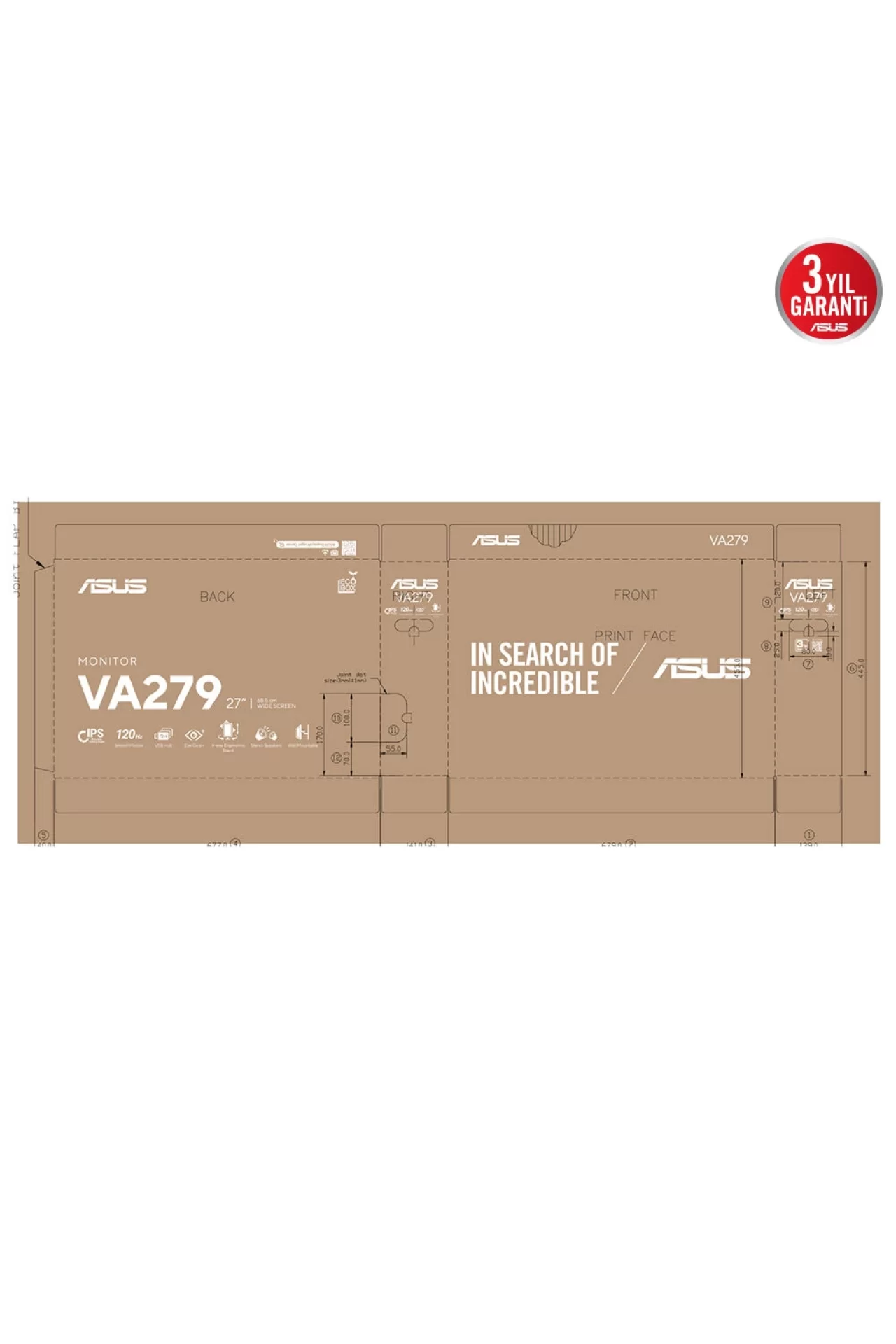 Asus VA279QGS 27 inç 120Hz 1ms Full HD Monitör