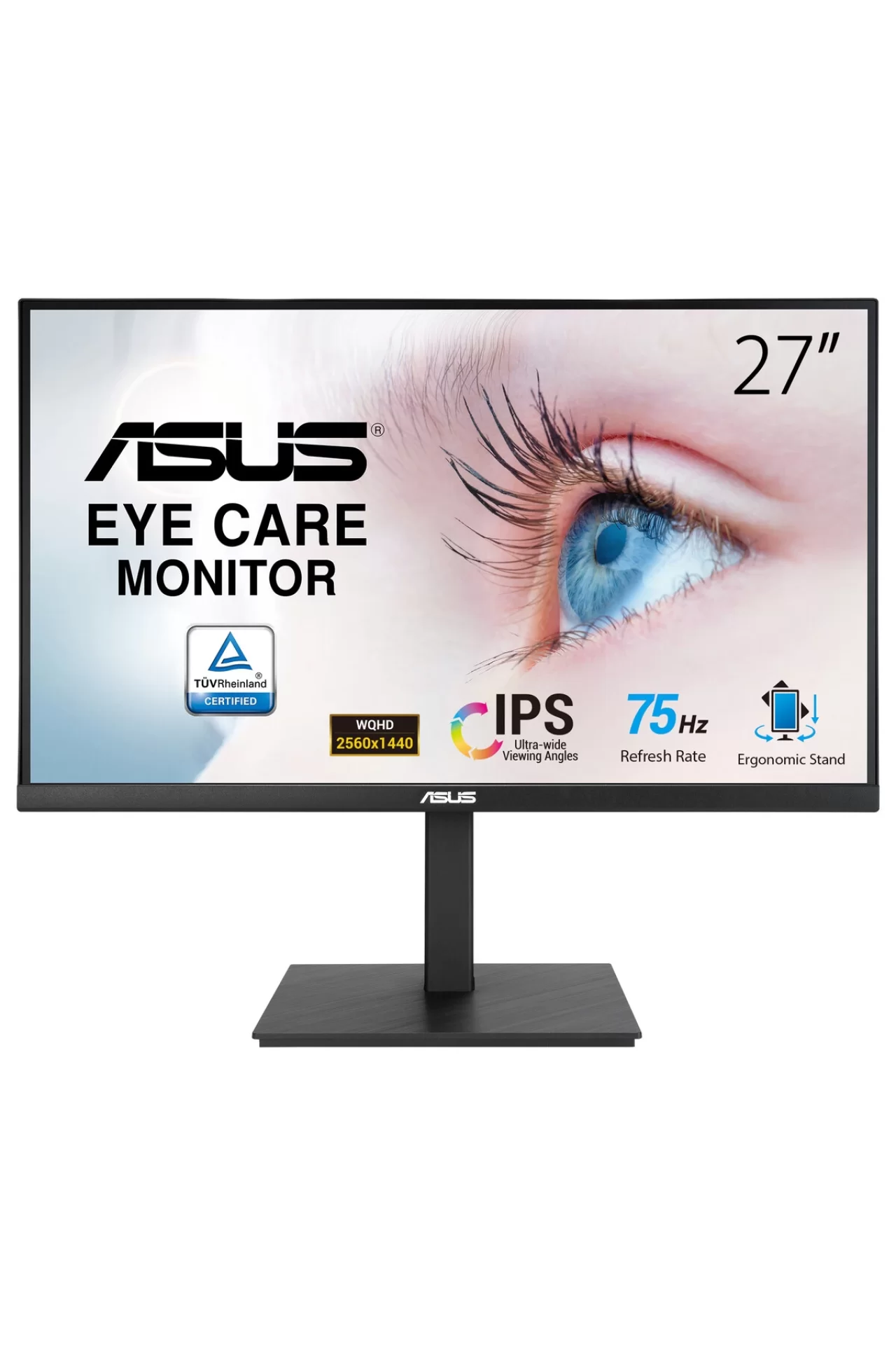 Asus VA27AQSB 27 inç 75Hz 1ms 2K WQHD Adaptive Sync IPS Pivot Monitör