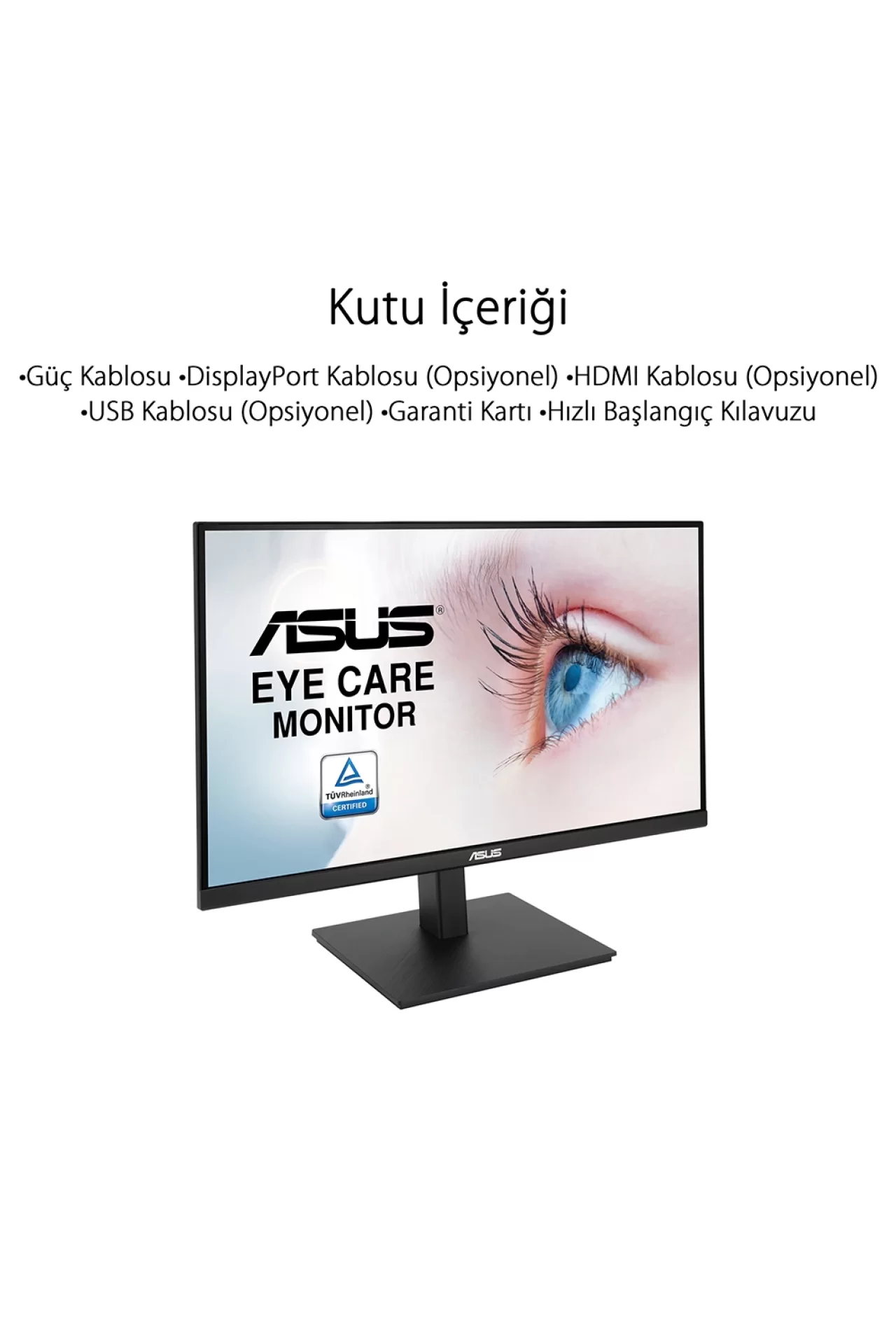Asus VA27AQSB 27 inç 75Hz 1ms 2K WQHD Adaptive Sync IPS Pivot Monitör