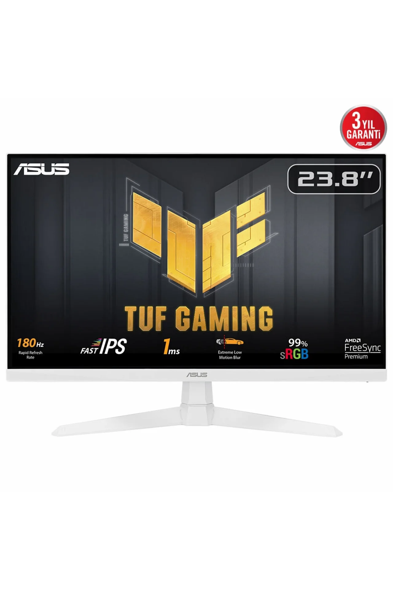 Asus Tuf Gaming VG249Q3A-W 23.8 inç 180Hz 1ms Full HD Adaptive Sync Fast IPS Beyaz Gaming Monitör