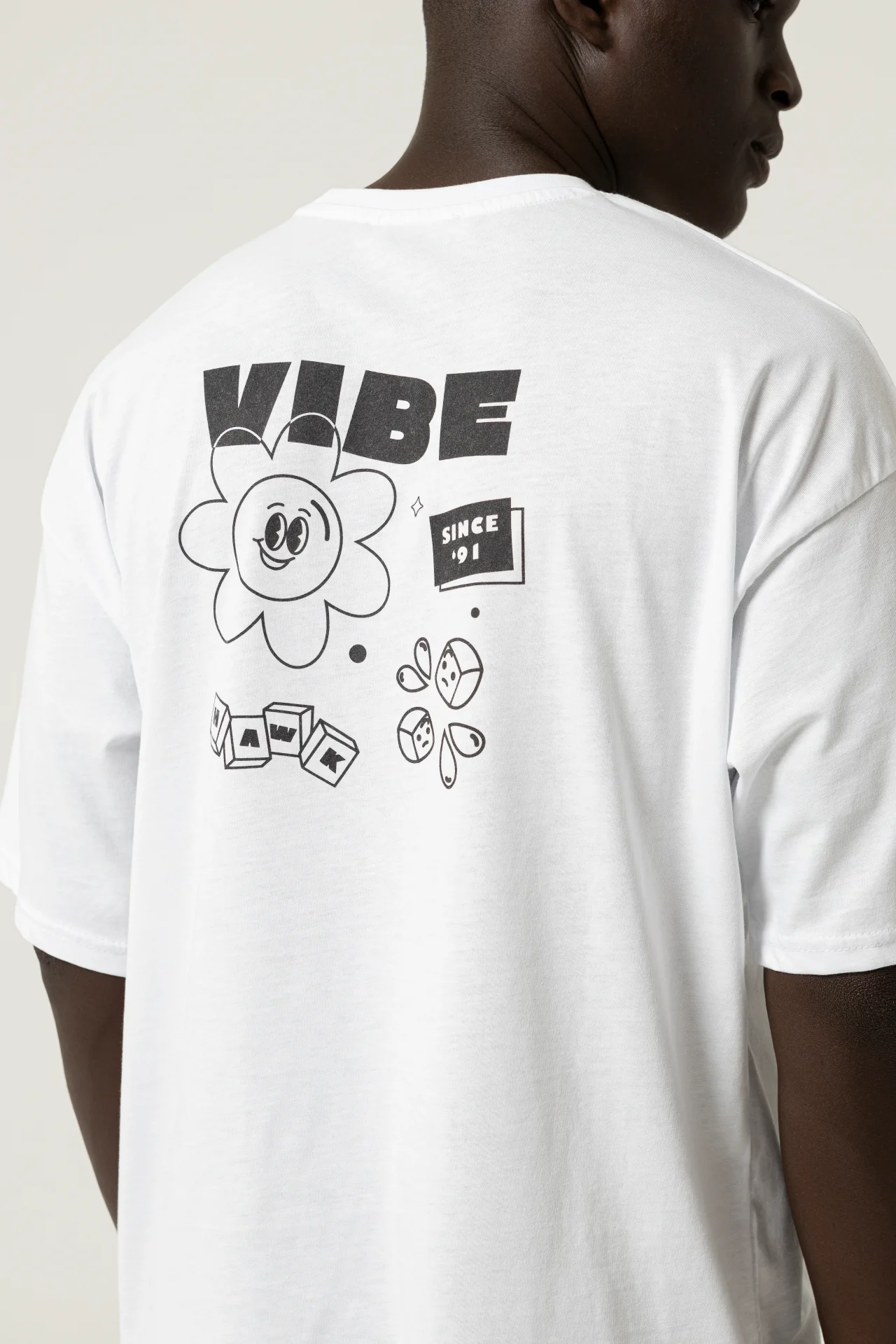 Vibe Since 1991 Oversize Beyaz T-Shirt