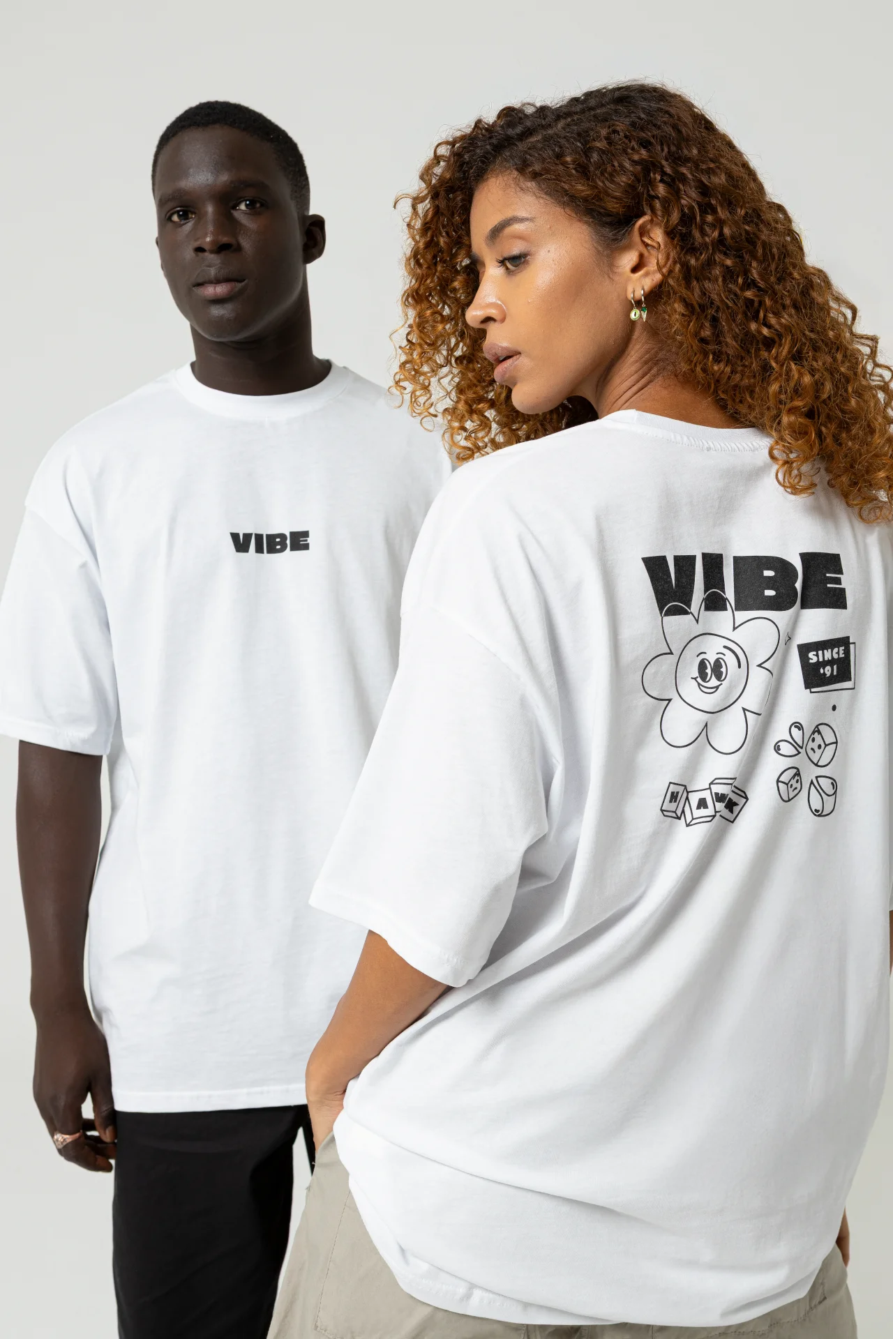 Vibe Since 1991 Oversize Beyaz T-Shirt