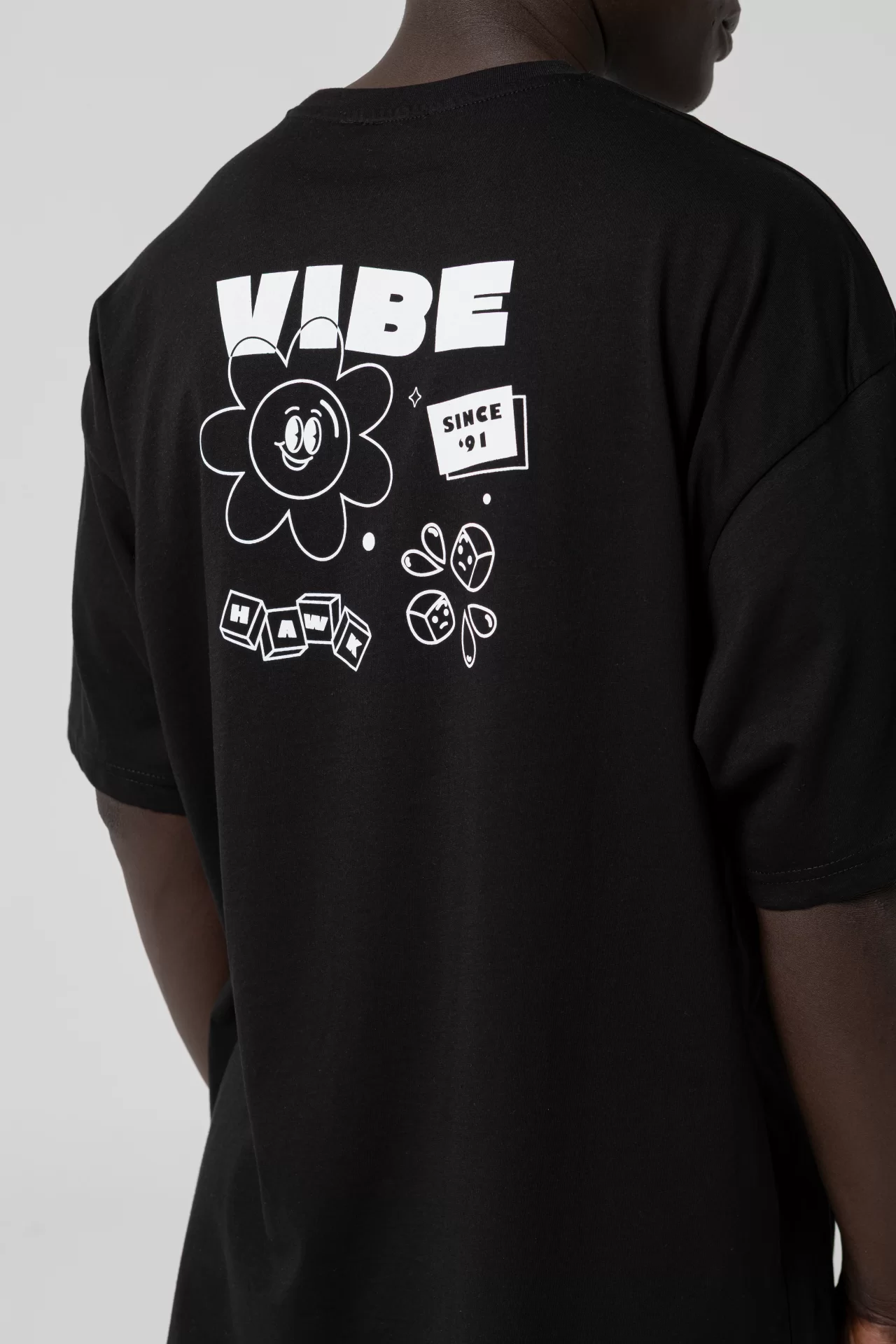 Vibe Since 1991 Oversize Siyah T-Shirt