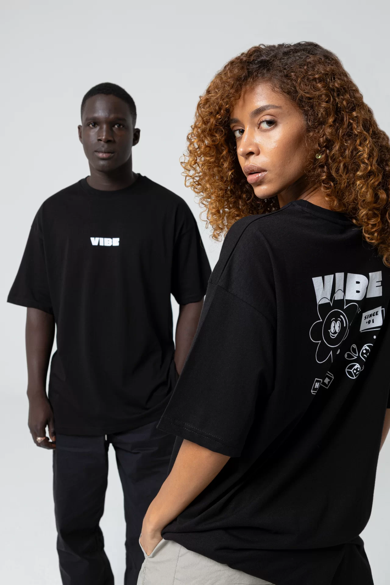 Vibe Since 1991 Oversize Siyah T-Shirt