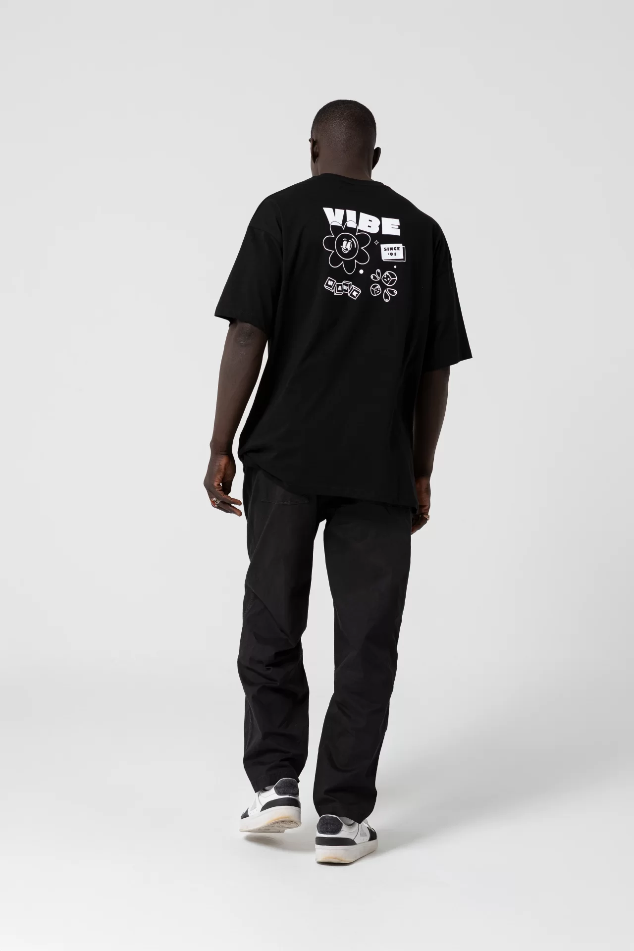Vibe Since 1991 Oversize Siyah T-Shirt