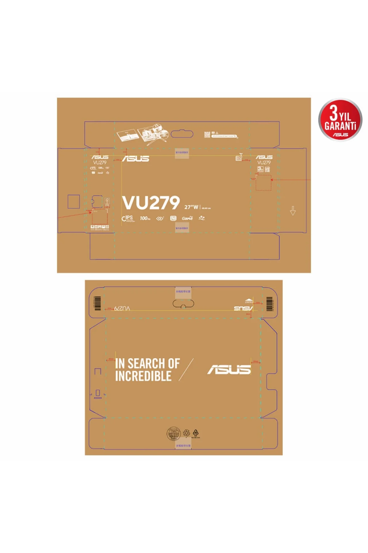 Asus VU279HFI-W 27 inç 100Hz 1ms Full HD Adaptive Sync IPS Beyaz Monitör