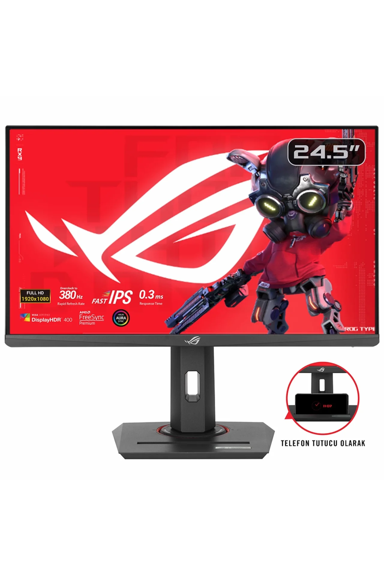 Asus ROG Strix XG259QNG 24.5 inç 380Hz 0.3ms Full HD Adaptive Sync Fast IPS Pivot Gaming Monitör