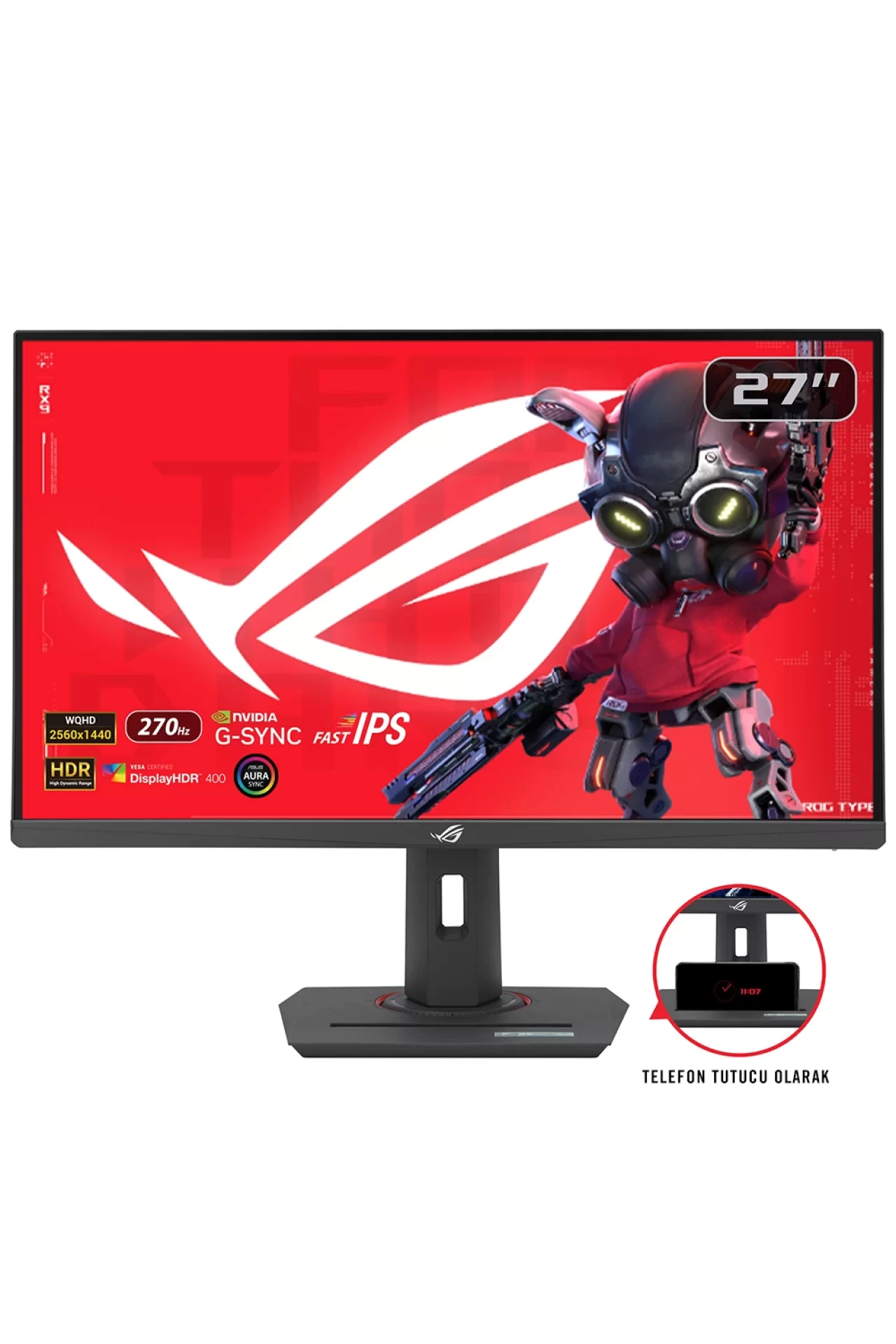 Asus ROG Strix XG27ACMG 27 inç 270Hz 1ms 2K QHD Adaptive Sync Fast IPS Pivot Gaming Monitör