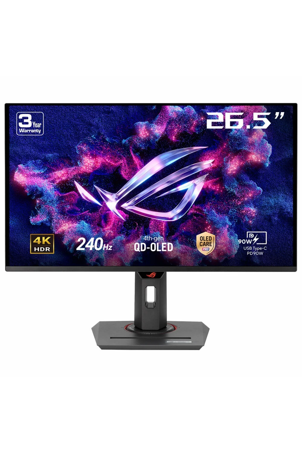 Asus ROG Strix OLED XG27UCDMG 26.5 inç 240Hz 0.03ms 4K UHD Adaptive Sync QD-OLED Pivot Gaming Monitör