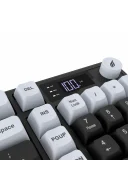 HK258 Membrane LCD RGB Kablosuz/Bluetooth Siyah Turuncu Full Türkçe Gaming Oyuncu Oyuncu Klavye