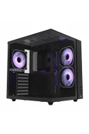 HC510 650W 80+ Bronze ARGB Akvaryum ATX Mid Tower Siyah Gaming Oyuncu Kasa