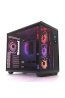 HC710 1200W 80+ Gold ARGB Akvaryum ATX Mid Tower Siyah Gaming Kasa