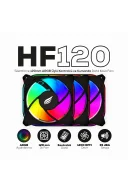 HF120 Silentforce 120mm ARGB Üçlü Kontrolcü ve Kumanda Dahil Siyah Kasa Fanı