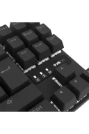 HK410 Mekanik Mavi Switch 19 Mod RGB Kablolu Siyah TKL Türkçe Gaming Klavye