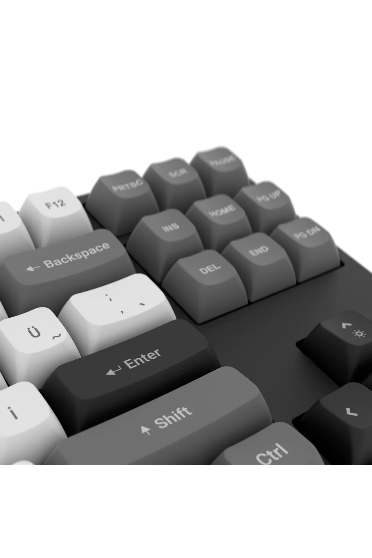 HK220 Membrane RGB Kablosuz/Bluetooth Siyah Beyaz TKL Türkçe Gaming Klavye