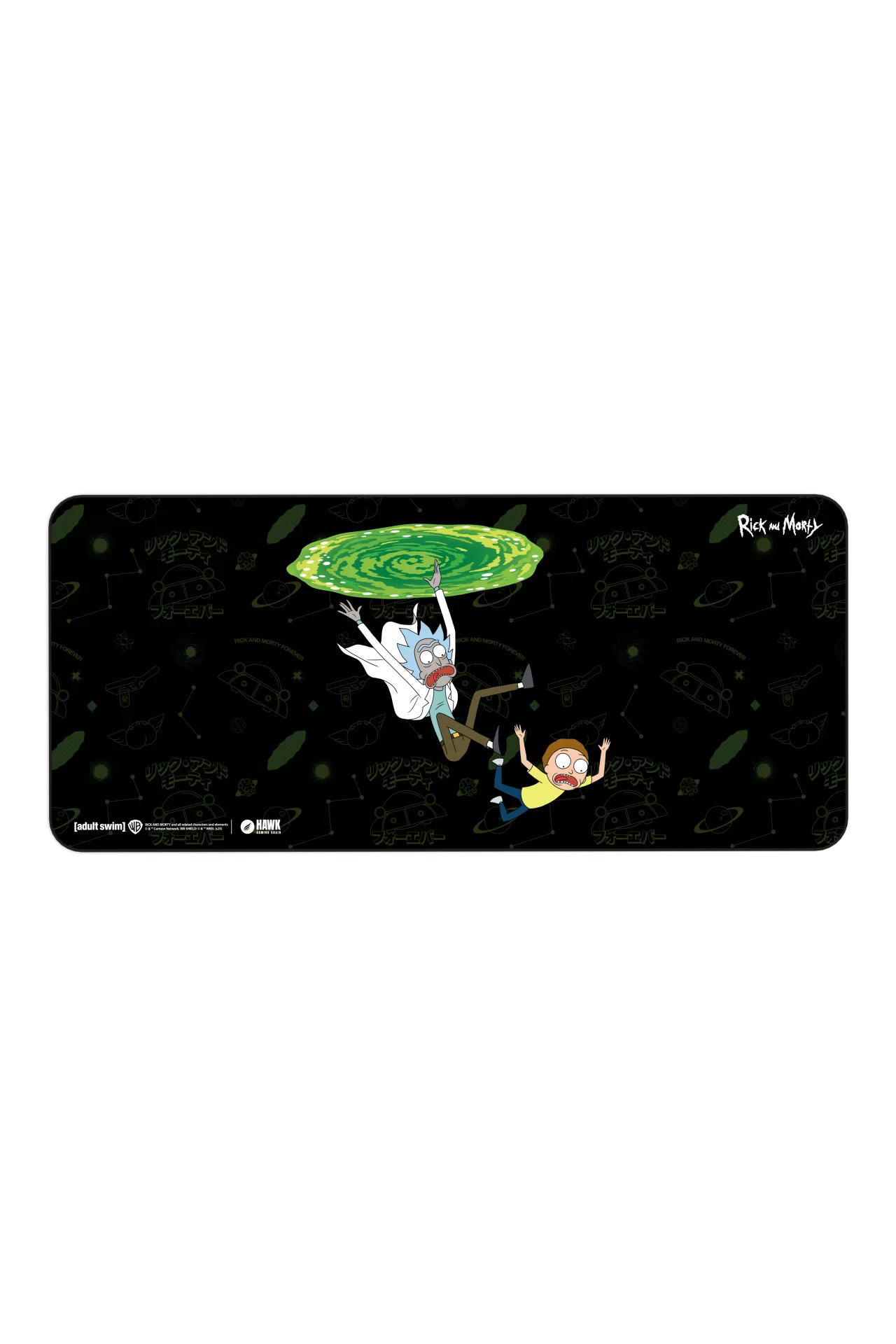 Hawk Rick And Morty Portal 90x40 Mouse Pad