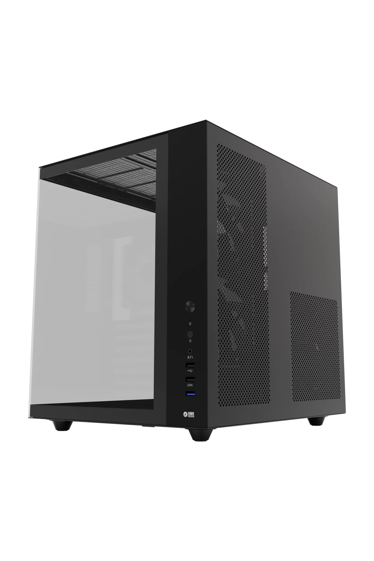 HC510 650W 80+ Bronze ARGB Akvaryum ATX Mid Tower Siyah Gaming Oyuncu Kasa