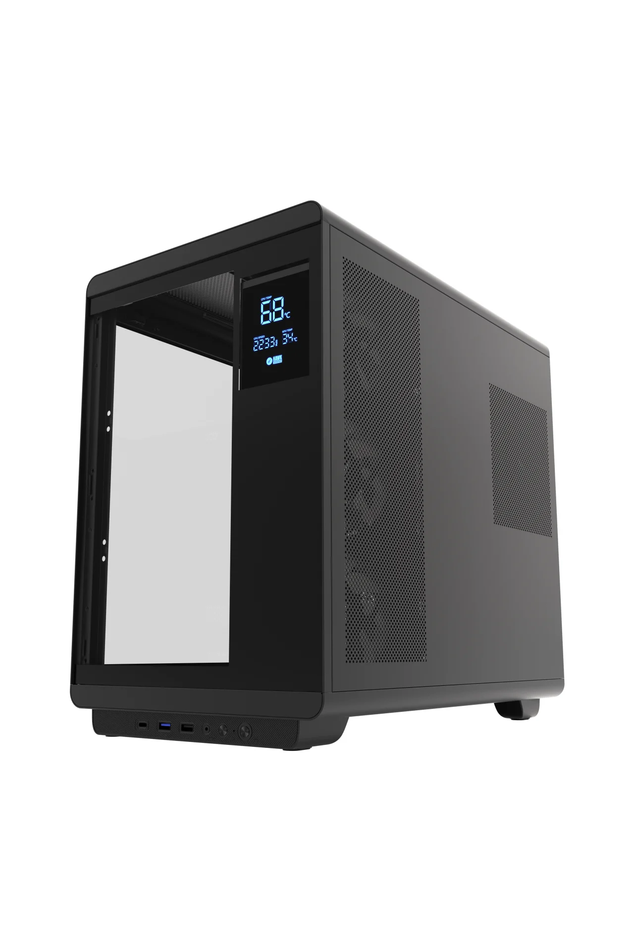 HC710 850W 80+ Bronze ARGB Akvaryum ATX Mid Tower Siyah Gaming Kasa