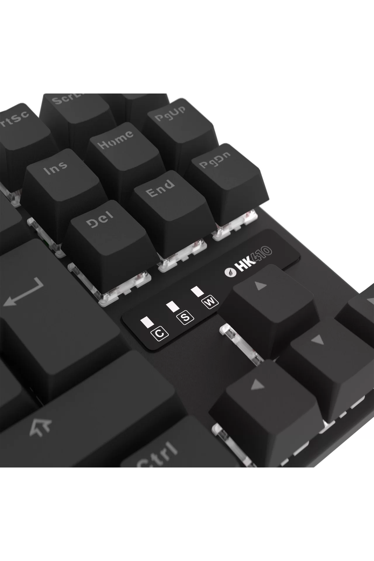 HK410 Mekanik Kırmızı Switch 19 Mod RGB Kablolu Siyah TKL Türkçe Gaming Klavye