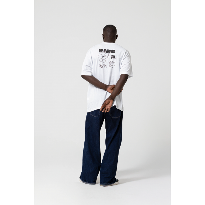 Vibe Since 1991 Oversize Beyaz T-Shirt | Hawk Chair