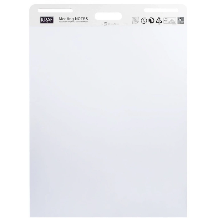 KRAF FLIPCHART KAĞIDI YAPIŞKANLI 635X762MM 30 YP