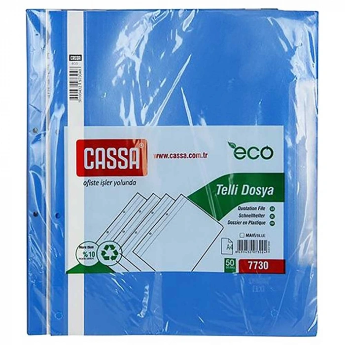 CASSA  ECO TELLİ DOSYA MAVİ