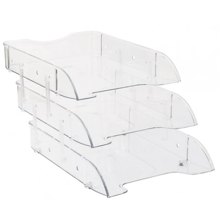 KRAF EVRAK RAFI 3 LÜ RAYLI ŞEFFAF