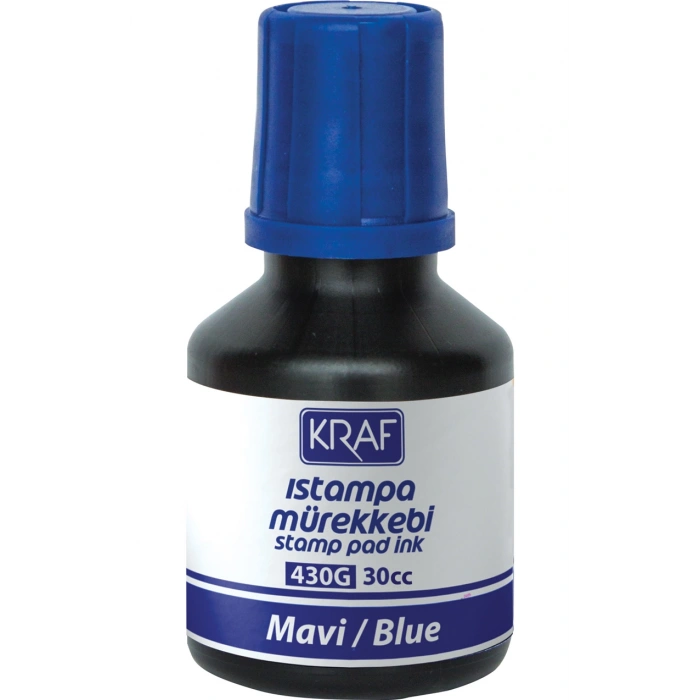 KRAF ISTAMPA MÜREKKEBİ 30cc MAVİ