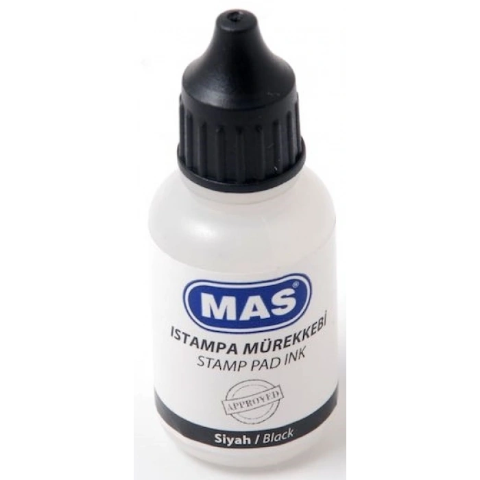 MAS ISTAMPA MÜREKKEBİ 20 ML SİYAH