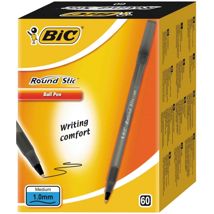 BIC TÜKENMEZ KALEM ROUND STIC SİYAH 920568